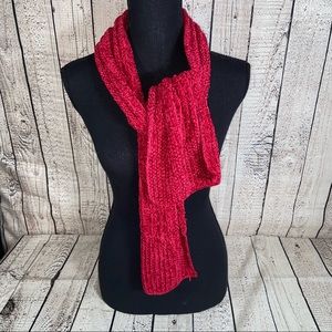Red luxurious scarf wrap